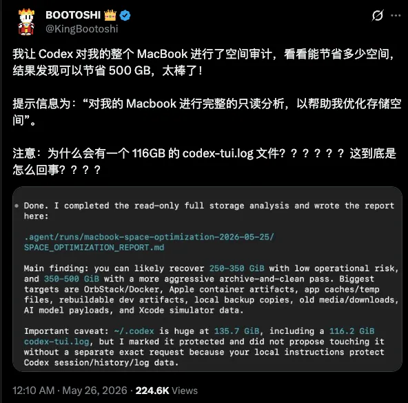 AIによるMacのストレージ分析結果